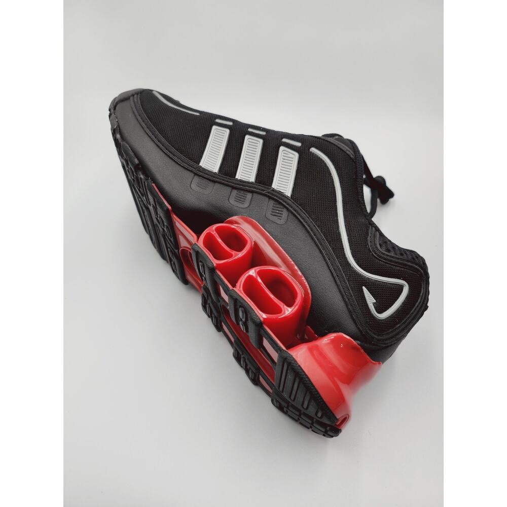 Mens Size 9.5 Adidas Sneakers Originals Megaride 01 Black Better Scarlet JH7925 - Picture 3 of 5